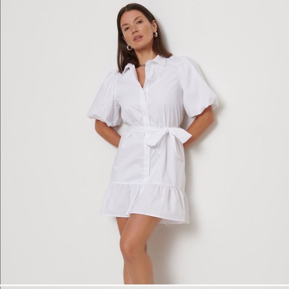 Dynamite Button Down Poplin Dress